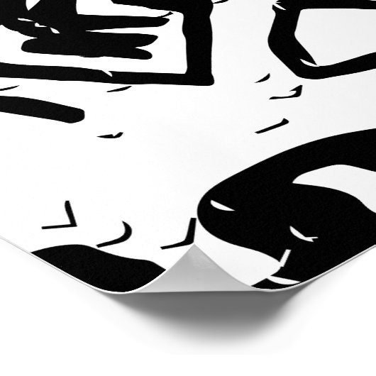 Etnisch Azteeks,  gestreept patroon. Poster (Hoek)