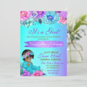 etnisch Baby elegant Paars blauwgroen goudbaby sho Kaart (Staand voorkant)