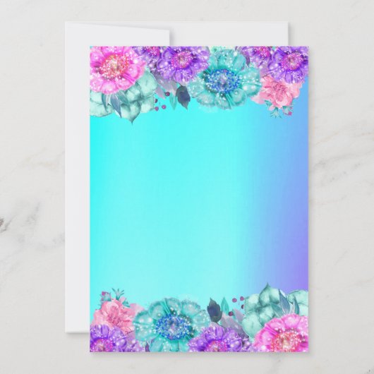 etnisch Baby elegant Paars blauwgroen goudbaby sho Kaart (Achterkant)