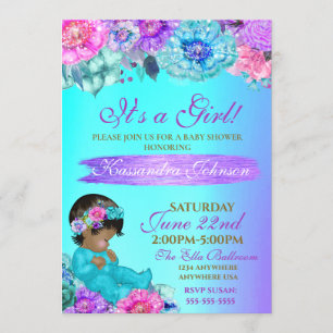 etnisch Baby elegant Paars blauwgroen goudbaby sho Kaart