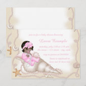 Etnisch Baby Girl Beach Baby shower Kaart (Voorkant / Achterkant)