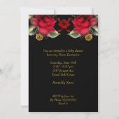 Etnisch Baby shower Meisje Red Rose Kaart (Achterkant)