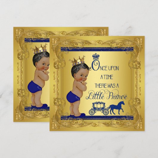 Etnisch Baby shower Once Upon a Time Prince Kaart (Voorkant / Achterkant)