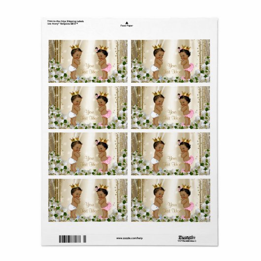 Etnisch Baby shower Waterflesetiketten Etiket (Full Sheet)