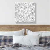 Etnisch Bloemen Doodle 6 Canvas Afdruk (Insitu (Slaapkamer))