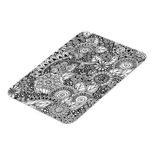 Etnisch Bloemen Geïnspireerd Magneet (Linkerzijde)