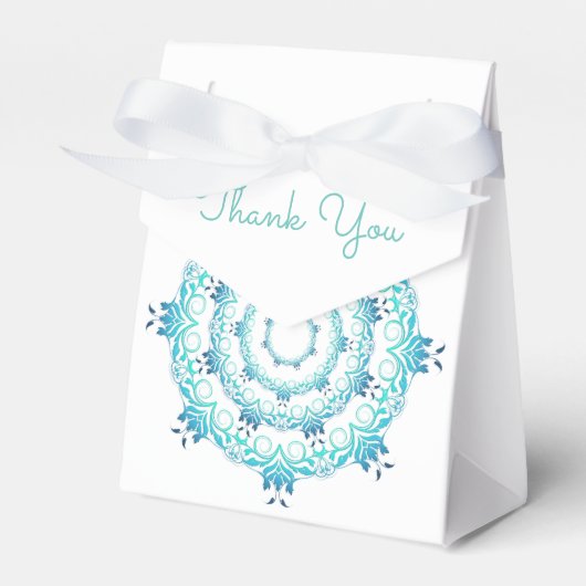 Etnisch Bloemen Mandala. Bedankdoosjes (Voorkant Zijde)