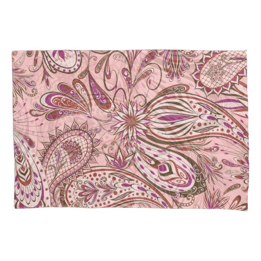 Etnisch Bloemen: Oriental Paisley Design. Kussensloop (Voorkant)