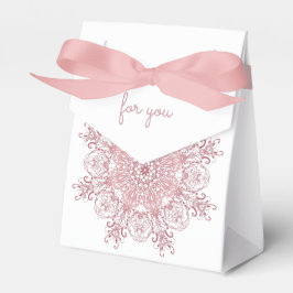 Etnisch bloemenkoraal Mandala. Bedankdoosjes