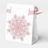 Etnisch bloemenkoraal Mandala. Bedankdoosjes (Achterkant)