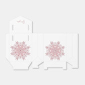 Etnisch bloemenkoraal Mandala. Bedankdoosjes (Uitgevouwen)