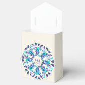 Etnisch bloemenmandala-monogram bedankdoosjes (Geopend)