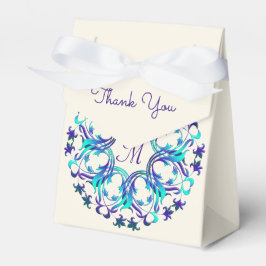 Etnisch bloemenmandala-monogram bedankdoosjes