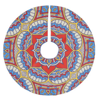 Etnisch bloemig, naadloos bohemien patroon. kerstboom rok