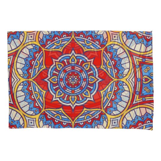 Etnisch bloemig, naadloos bohemien patroon. kussensloop (Voorkant)