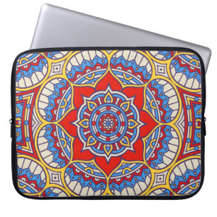 Etnisch bloemig, naadloos bohemien patroon. laptop sleeve