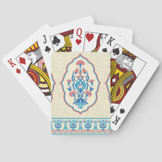 Etnisch bloemweefsel: naadloze elegantie pokerkaarten