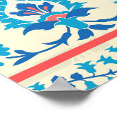 Etnisch bloemweefsel: naadloze elegantie poster (Hoek)