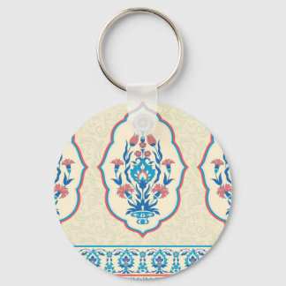Etnisch bloemweefsel: naadloze elegantie sleutelhanger