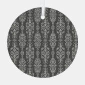 Etnisch Boho Chic: naadloos stamontwerp Glas Ornament (Achterkant)