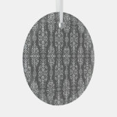 Etnisch Boho Chic: naadloos stamontwerp Glas Ornament (Voorkant Rechts)