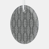 Etnisch Boho Chic: naadloos stamontwerp Glas Ornament (Voorkant links)