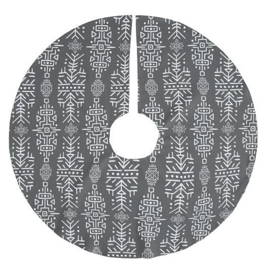 Etnisch Boho Chic: naadloos stamontwerp Kerstboom Rok (Voorkant)