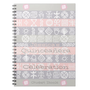 Etnisch Boho-chic Quinceañera Guest Book Notitieboek