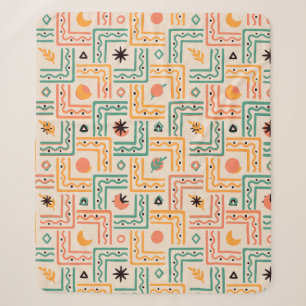 Etnisch Boho Geometrisch Stamppatroon Worp Kussen Sherpa Deken
