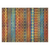 Etnisch Boho Golden Pattern op schilderde textuur Tafelkleed (Voorkant (Horizontaal))
