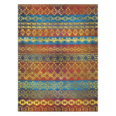 Etnisch Boho Golden Pattern op schilderde textuur Tafelkleed (Voorkant)