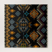 Etnisch Boho Ornament naadloos patroon Legpuzzel (Horizontaal)