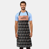 Etnisch bruin, zwart en wit Afrikaans Kunstpatroon Schort (Gedragen)