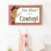 Etnisch cowboy Baby shower Spandoek (Insitu)