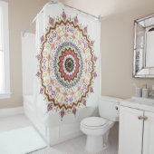 Etnisch Decoratief:  inheems Ornament Douchegordijn (In situ)