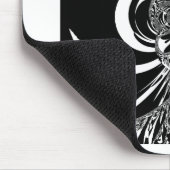 Etnisch design Stadsgebonk uniek, klassiek zwart-w Muismat (Hoek)