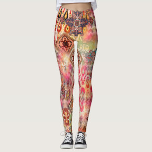 Etnisch Digitaal Abstract Naadloos Patroon Leggings
