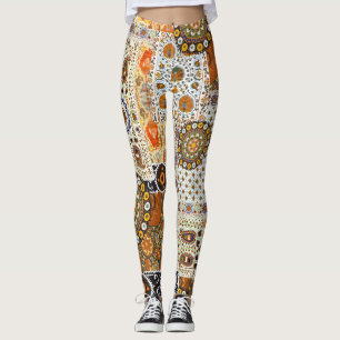 Etnisch digitaal Abstract: naadloos patroon Leggings