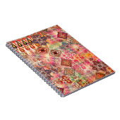 Etnisch Digitaal Abstract Naadloos Patroon Notitieboek (Rechterzijde)