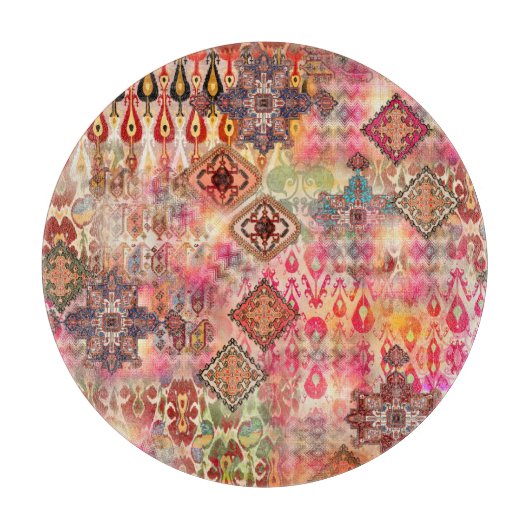 Etnisch Digitaal Abstract Naadloos Patroon Snijplank (Voorkant)