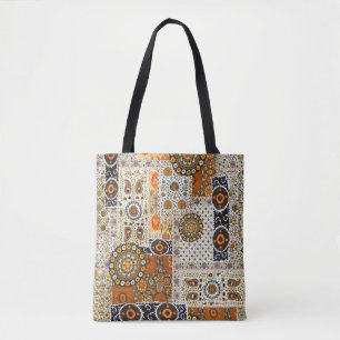 Etnisch digitaal Abstract: naadloos patroon Tote Bag