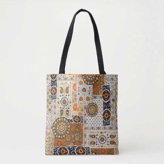 Etnisch digitaal Abstract: naadloos patroon Tote Bag (Voorkant)
