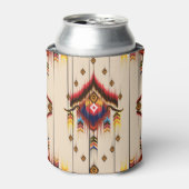 Etnisch Geometrisch Ikat Folklore Design. Blikjeskoeler (Blikje Voorkant)