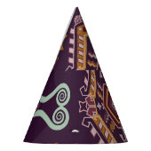 Etnisch Geometrisch Kleurrijk Naadloos Ontwerp Feesthoedjes (Links)