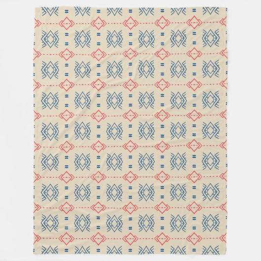 Etnisch geometrisch patroon fleece deken (Voorkant)