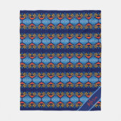 etnisch geometrisch patroon. monogram. naam. fleece deken (Voorkant)