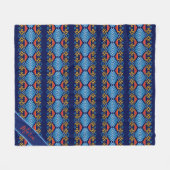 etnisch geometrisch patroon. monogram. naam. fleece deken (Voorkant (Horizontaal))