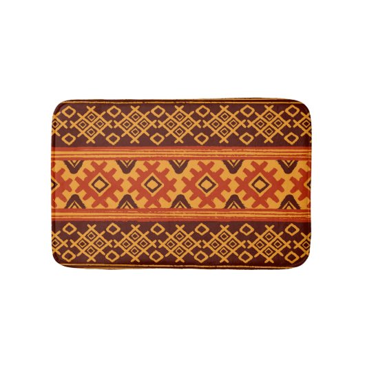 Etnisch geometrisch, traditioneel folkpatroon. badmat (Voorkant)