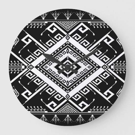 Etnisch geometrische Indiase grens, abstract. Grote Klok (Voorkant)