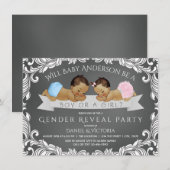 Etnisch geslacht onthullen Baby shower uitnodiging (Voorkant / Achterkant)